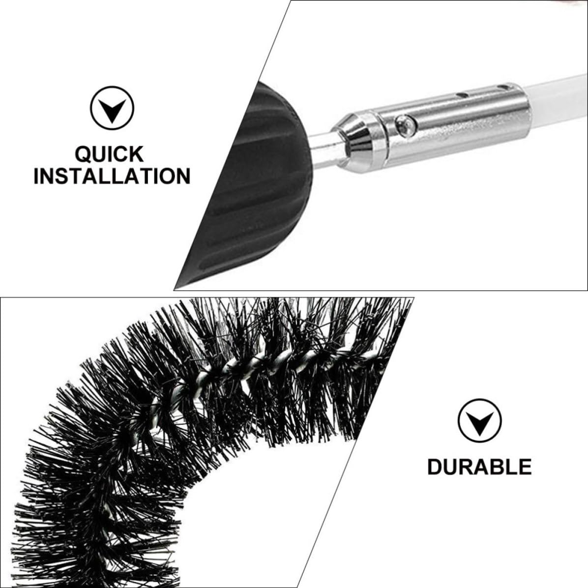 Spazzola per Canne Fumarie Flessibile 9 Aste in Nailon | Canna in Metallo e Dryer Vent, Montaggio Rapido, Non Graffia la Superficie Interna