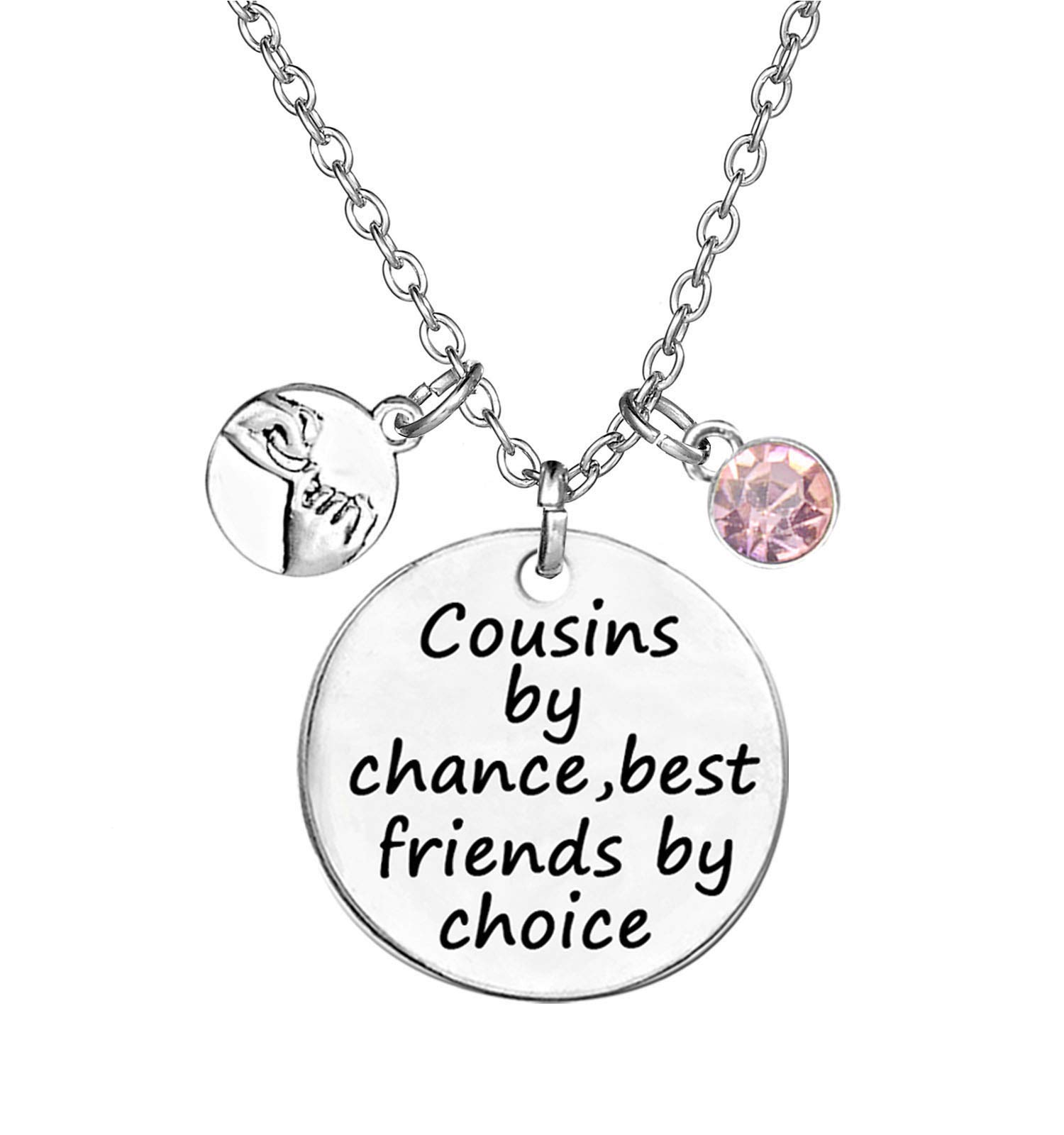 TISDACousin Jewelry, Cousins by Chance,Best Friends by Choice Necklace/Key Chain