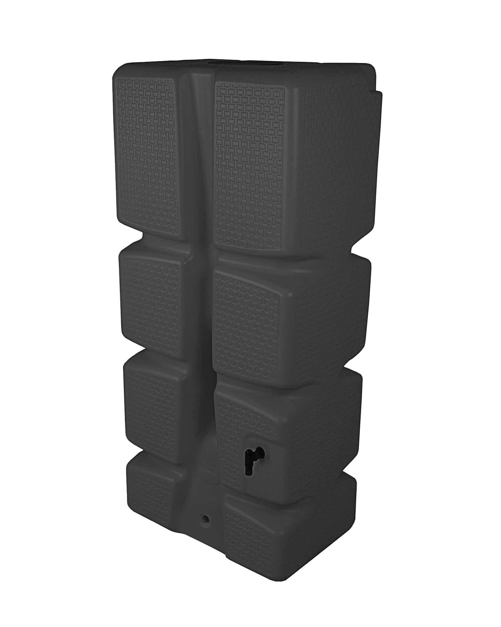 Ondis24 Regenwasser Wandtank Regenfass Eco 310 Liter anthrazit Komplettset inklusive Füllautomat, Wasserhahn