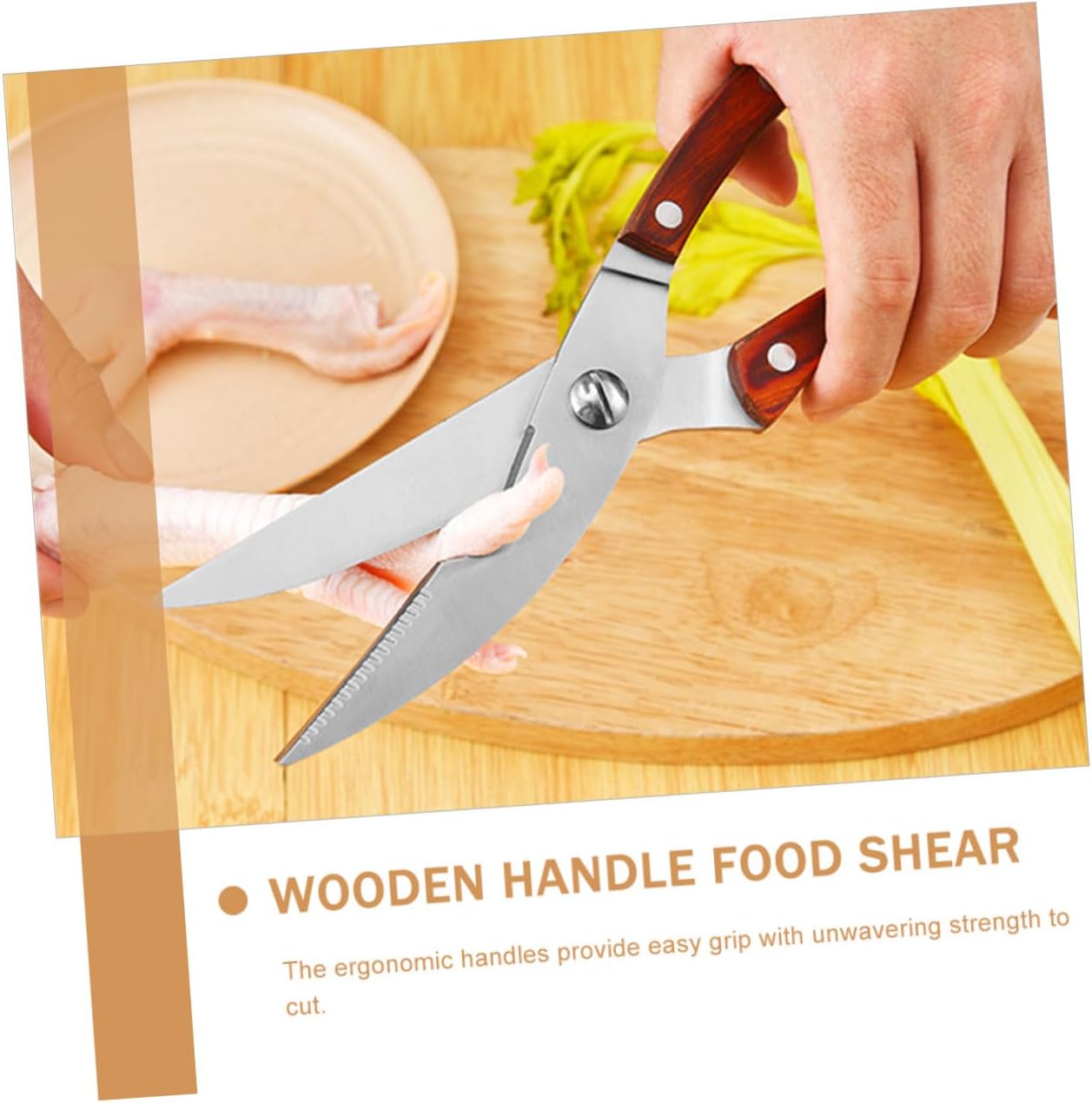 Kitchen Scissor Chicken Bone Shears Stainless Steel Fish Scissors Food Shredder
