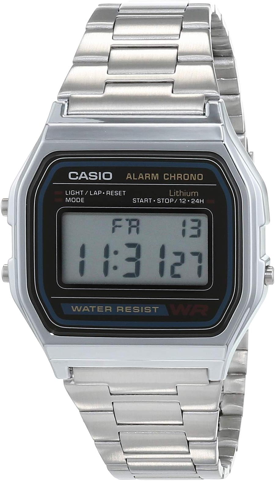 Montre Digitale Casio Vintage A159W-1D - Bracelet Acier Inoxydable Pour Homme Et Femme