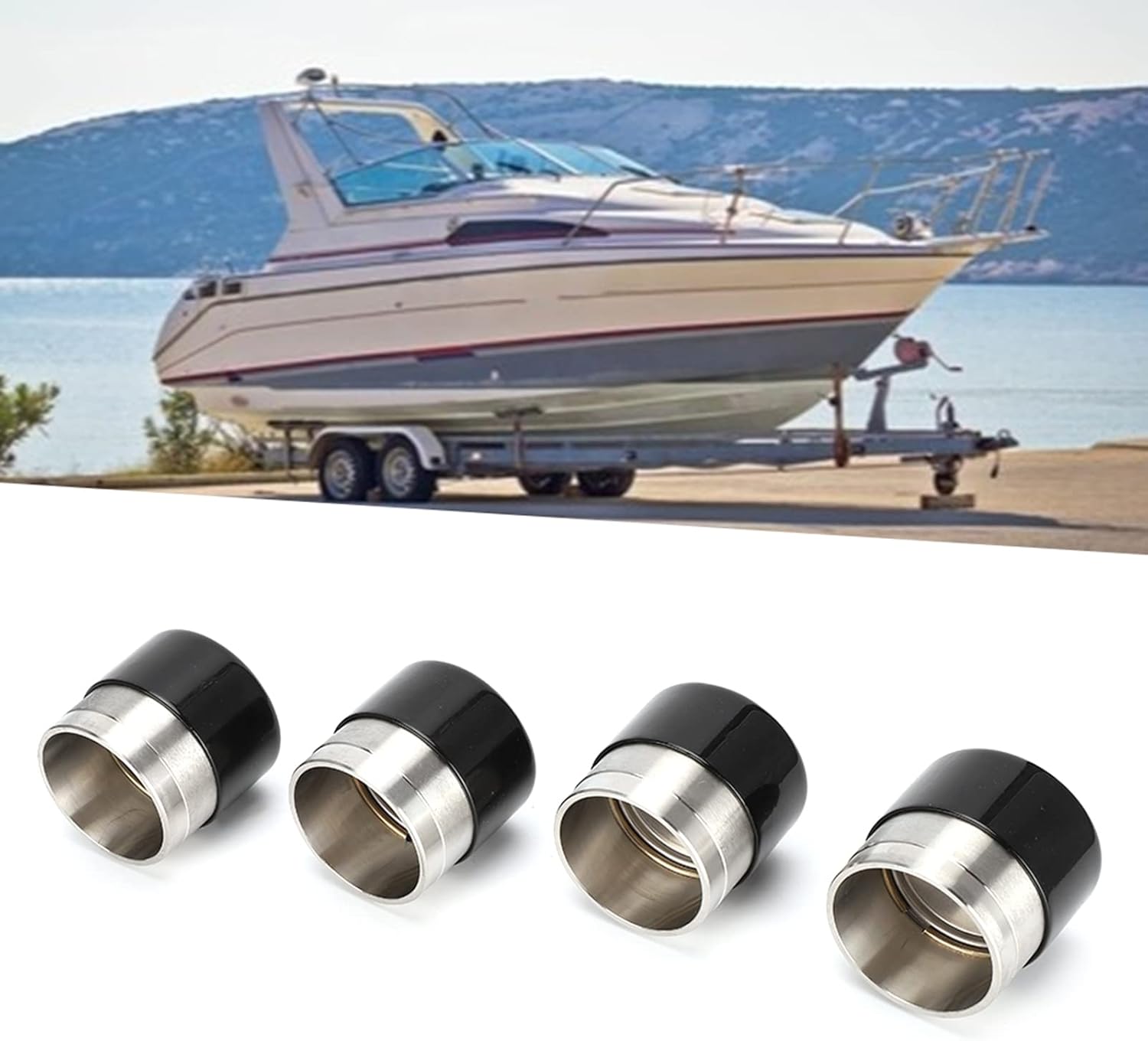 Stainless Steel Boat Trailer Hub Protector - - Bearing Protection for Marine Use