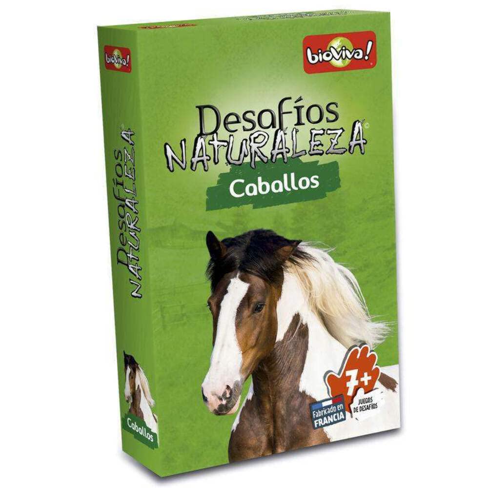 Bioviva Nature Challenges Animals- Horses Card Game, Language- Spanish