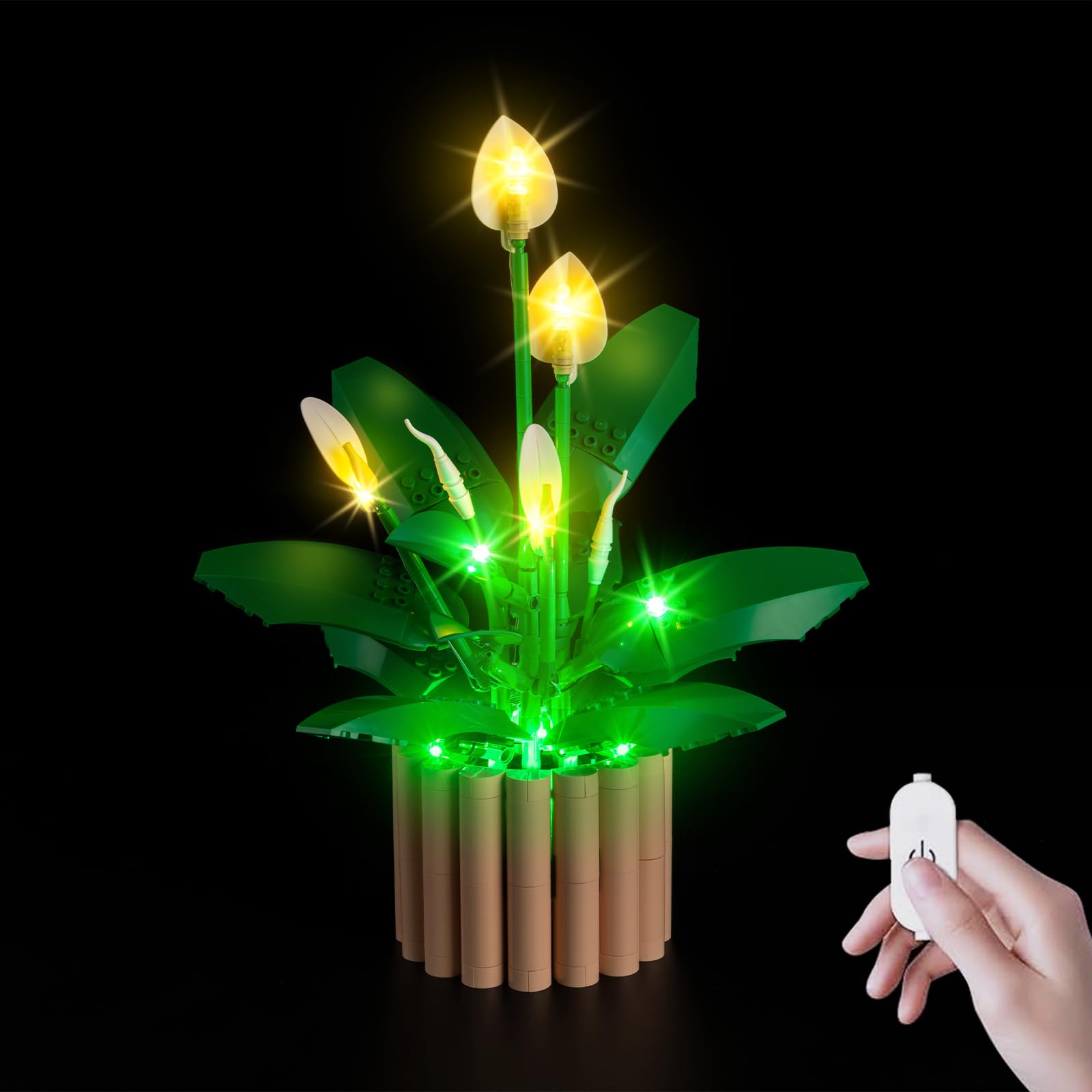 Kyglaring LED Lighting Kit Compatible with Lego Botanicals Peace Lily 11504 Building Blocks