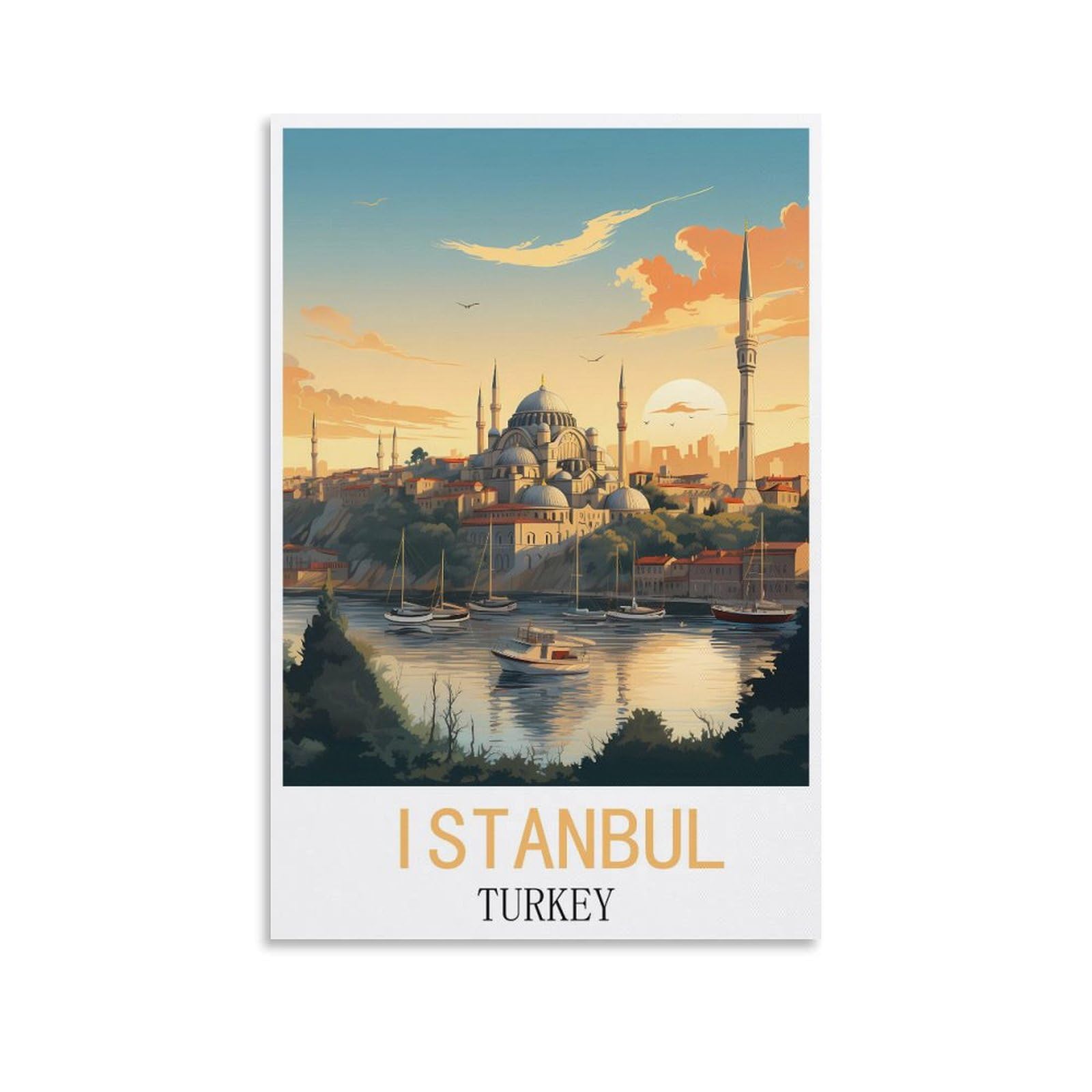 Metal Bar Signs Vintage Istanbul Turkey Travel Tin Signs Metal Poster Wall Decor Office Cafe Bathroom Badroom 20x30cm