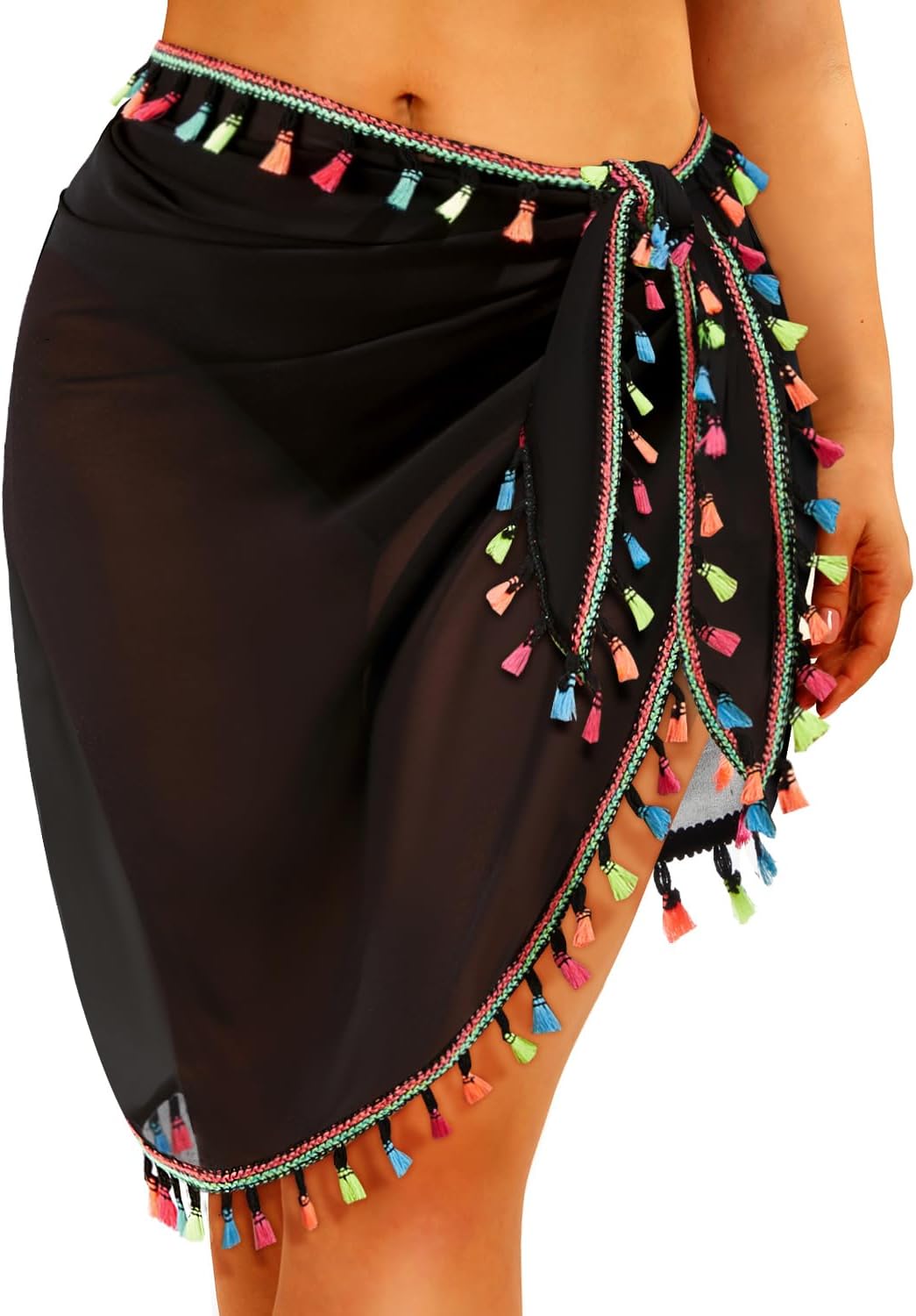 Pinup Fashion Plus Size Swimsuit Cover Ups Women Sarong Wraps Chiffon Beach Sheer Pareo