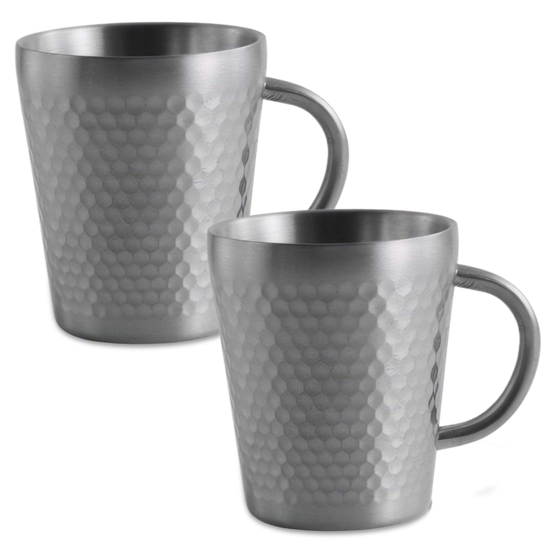 Tasses de camping anti-brûlure double paroi en acier inoxydable avec poignée
