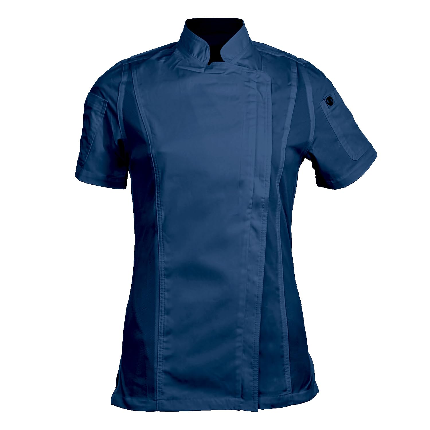 ChefsClosetUnisex Women's Bailey Chef Coat, Short Sleeve Zipper Chef Jacket, Ladies