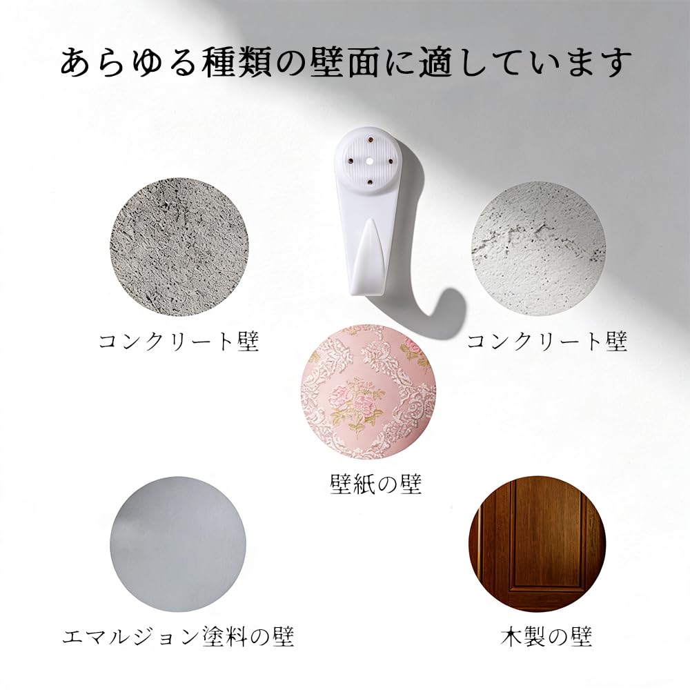 Amazon.co.jp: NIHOOOOH 壁掛けフック ピンフック 石膏ボード 壁に穴を