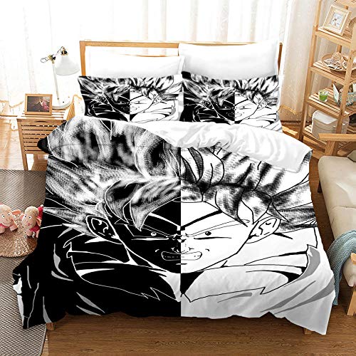 Parrure De Lit 2 Personnes Coton Polyester Confortable House De Couette Anime Personnage Manga Housse De Couette 200X200 Cm avec 2 Pièces Taie Oreiller (65X65Cm) Cover
