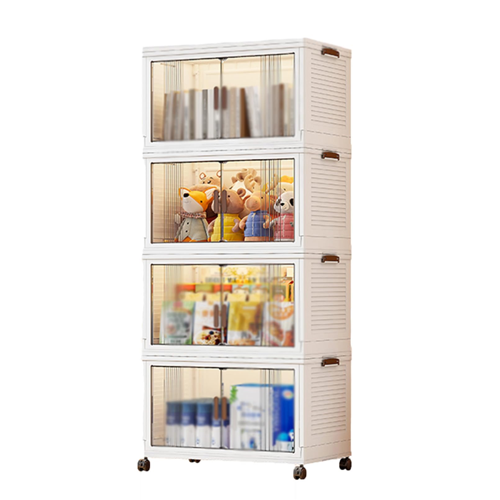 Boîtes de rangement en plastique mobiles pour organiser le salon et la chambre