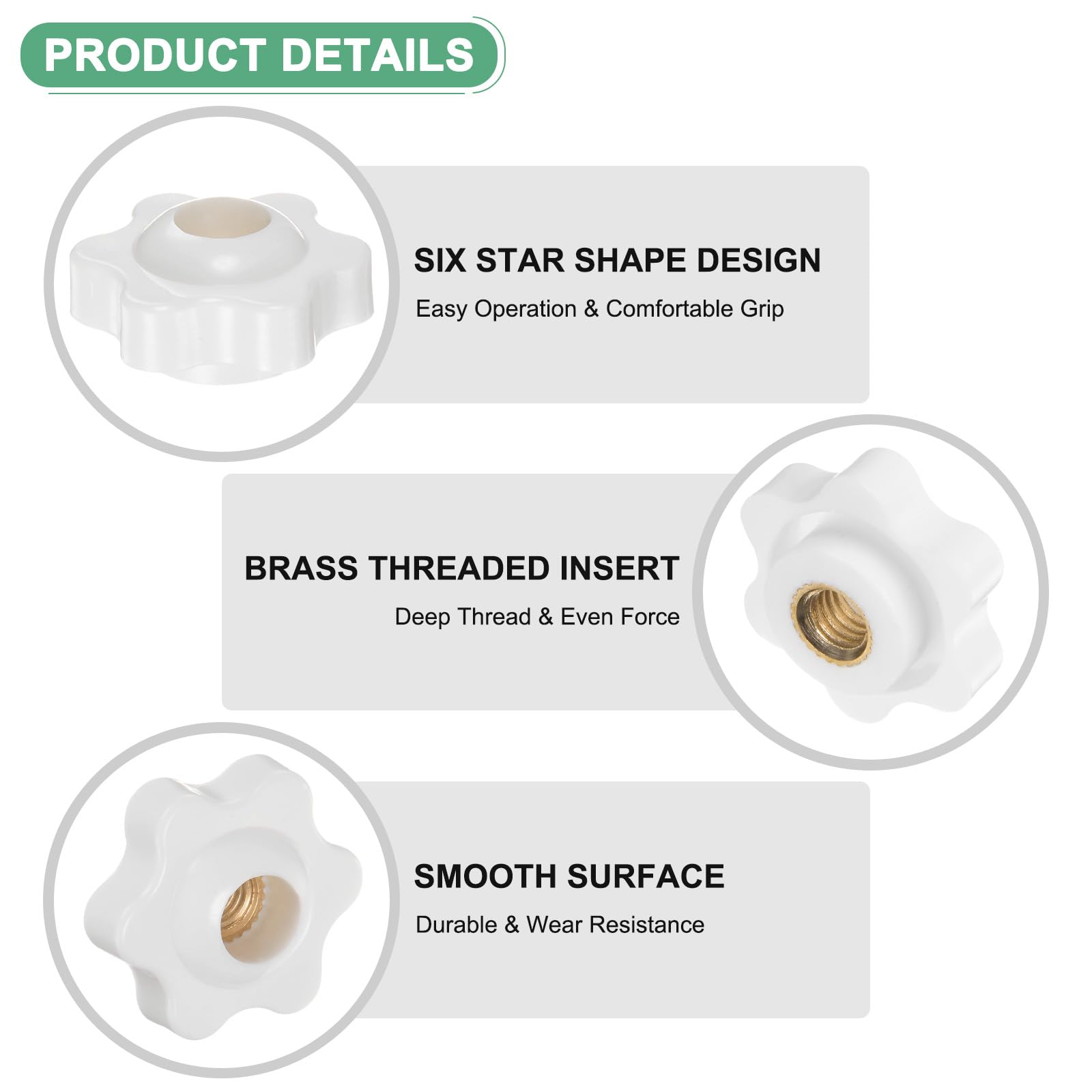 M METERXITY 12-Pack 6 Star Knobs - Image 2