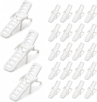 LOGOFUN 20 Pcs 112 Miniature Beach Chairs, Foldable White Cake Toppers