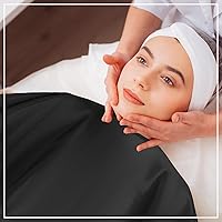 Vista 6 de FEBSNOW 2 piezas capas de barbero para adultos, capa profesional de corte de cabello con cierre a presión, capas de salón impermeables