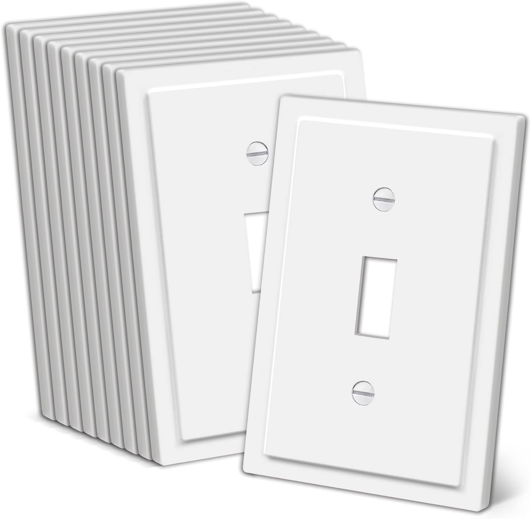 WorldAcc Metal Light Switch Plate Outlet Cover (Girls Room Swirl Glitter Marble - Single Toggle