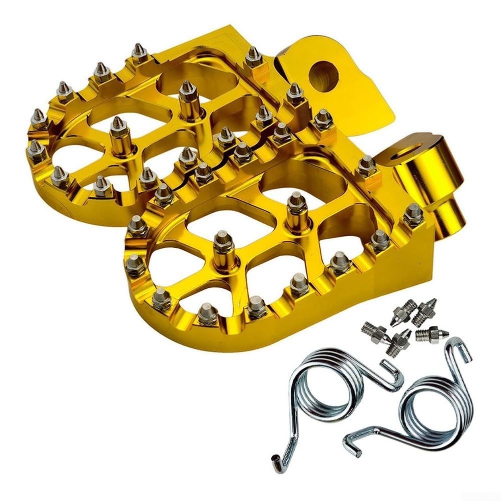 Pedane per moto in lega di alluminio CNC, antiscivolo, per fuoristrada, dirt bike, adatte per moto da cross, colore oro, rosso, blu, nero, argento, resistenti alla ruggine, lavorate con