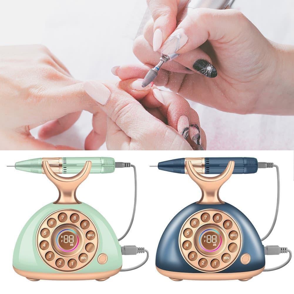 Trapano professionale per unghie, 35000 giri/min, elettrico E-File per rimozione gel acrilico con display LCD della velocità, kit manicure portatile, manipolo ergonomico silenzioso per uso domestico