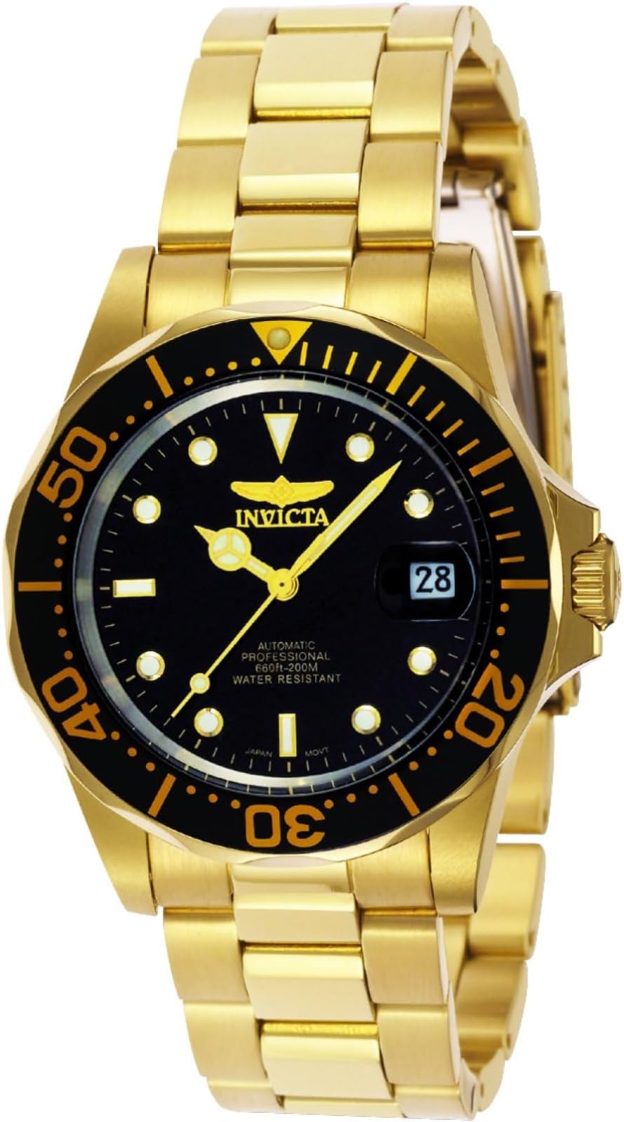Invicta Mens 8929 Pro Diver Collection Automatic Gold-Tone Watch