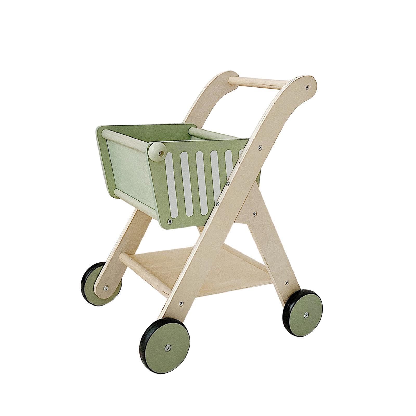 Einkaufswagen aus Holz, Spielzeug für Kinder, Spielhaus, wunderschönes und einzigartiges Geschenkerlebnis, robuster und kreativer Aktivitätswagen,