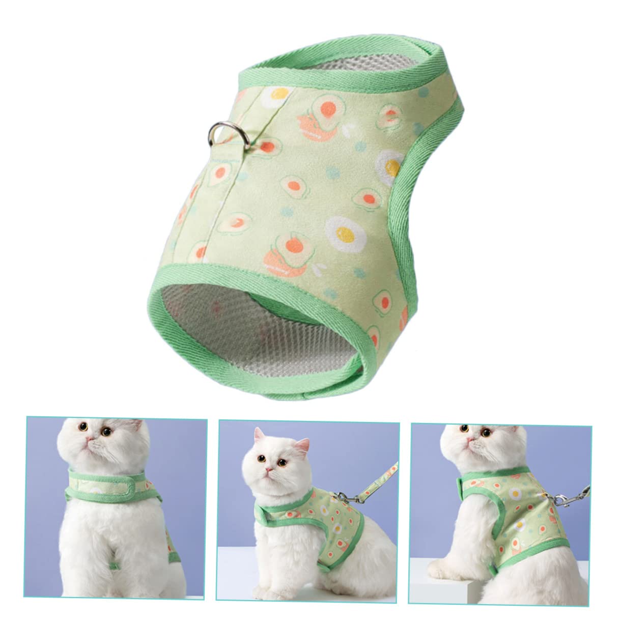 SUPVOX 4juegos Arnés y para Gato Chaleco con Diseño De para Cachorros y Kittens para Paseos Cómodos y