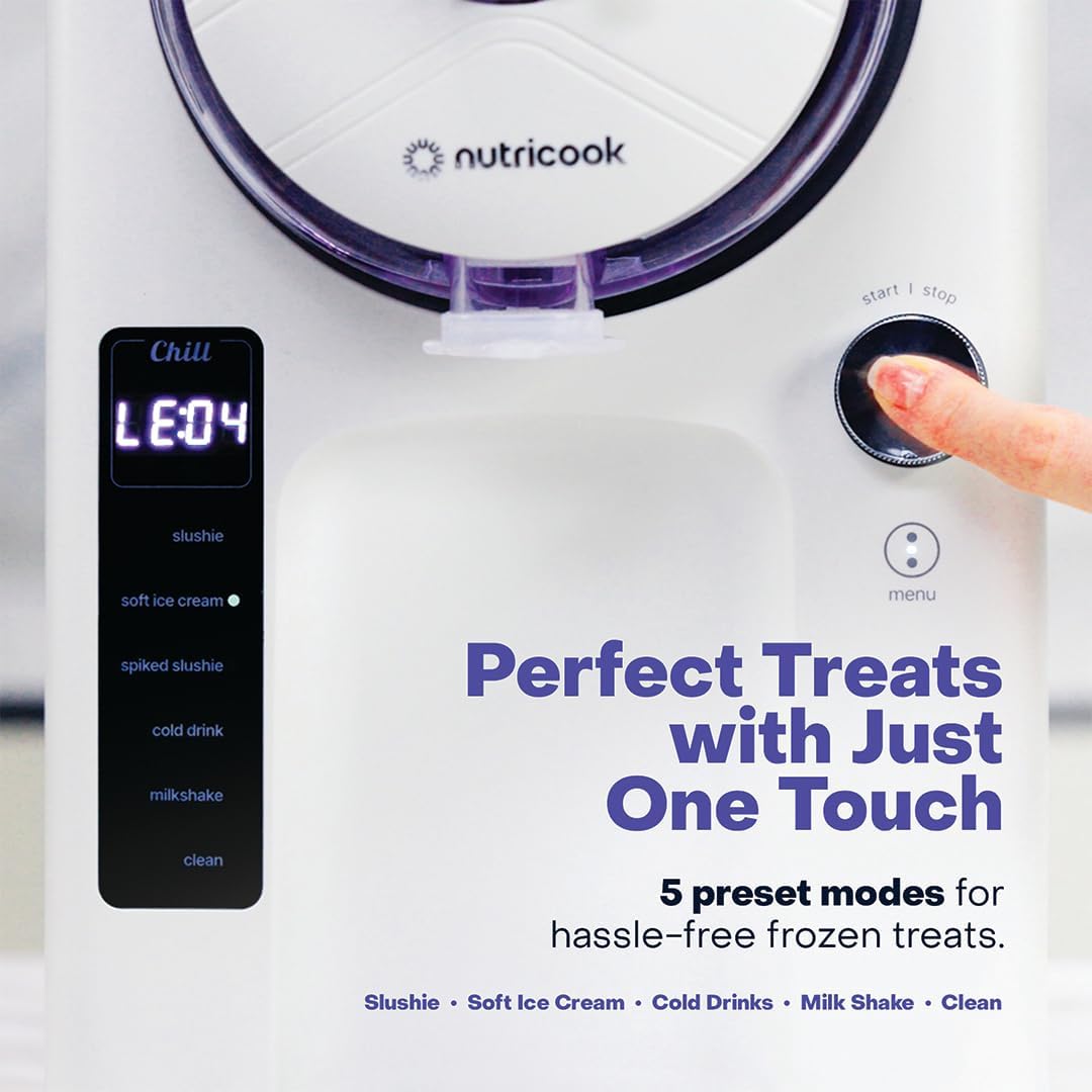 Close-up of Nutricook Frost FRS330 control panel with preset modes