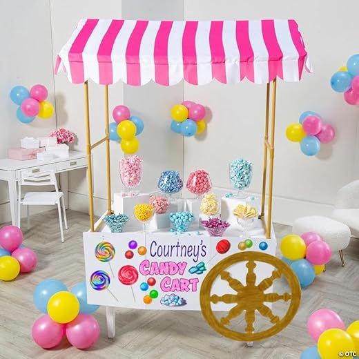 Decorative Pink Candy Cart Hut Kit