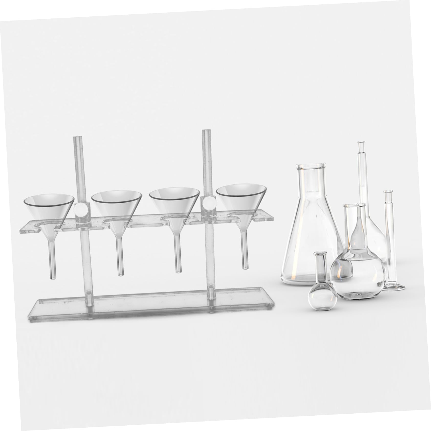 KICHOUSE Labor Trichterständer 4 Loch 250 Ml Aus Acryl Stabiler Trichterhalter Für Schullabor Und Laborbedarf