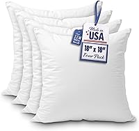 Vista 7 de Foamily - Juego de 4 insertos de almohada de 12 x 20 pulgadas, insertos y formas de almohada lumbar rectangular, inserto y relleno de almohada