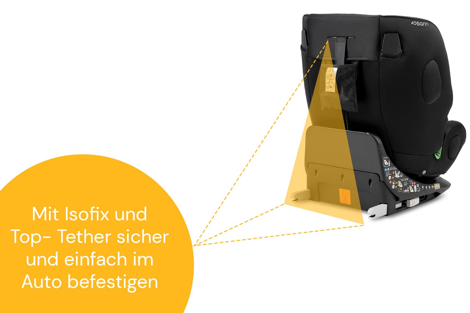 Osann One360 Klimax klimatisierter Kindermit mit Isofix, Reboarder drehbar | Autositz mit Wärme- und Kühlfunktion, 40-150 cm, Kindersitz 0-12 Jahre mit viel Komfort & besonders sicher