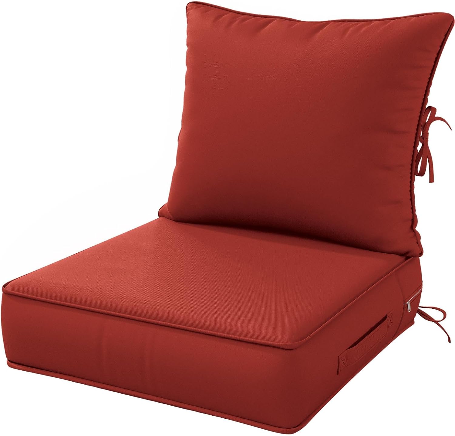 Outdoor Patio Chair Cushions Set 24 L X 24 W X 5 H Waterproof & Fade Resistant Deep Seat and Back Cushions with Removable Covers Outdoor Seat Cushion Set for Chairs and Sofas