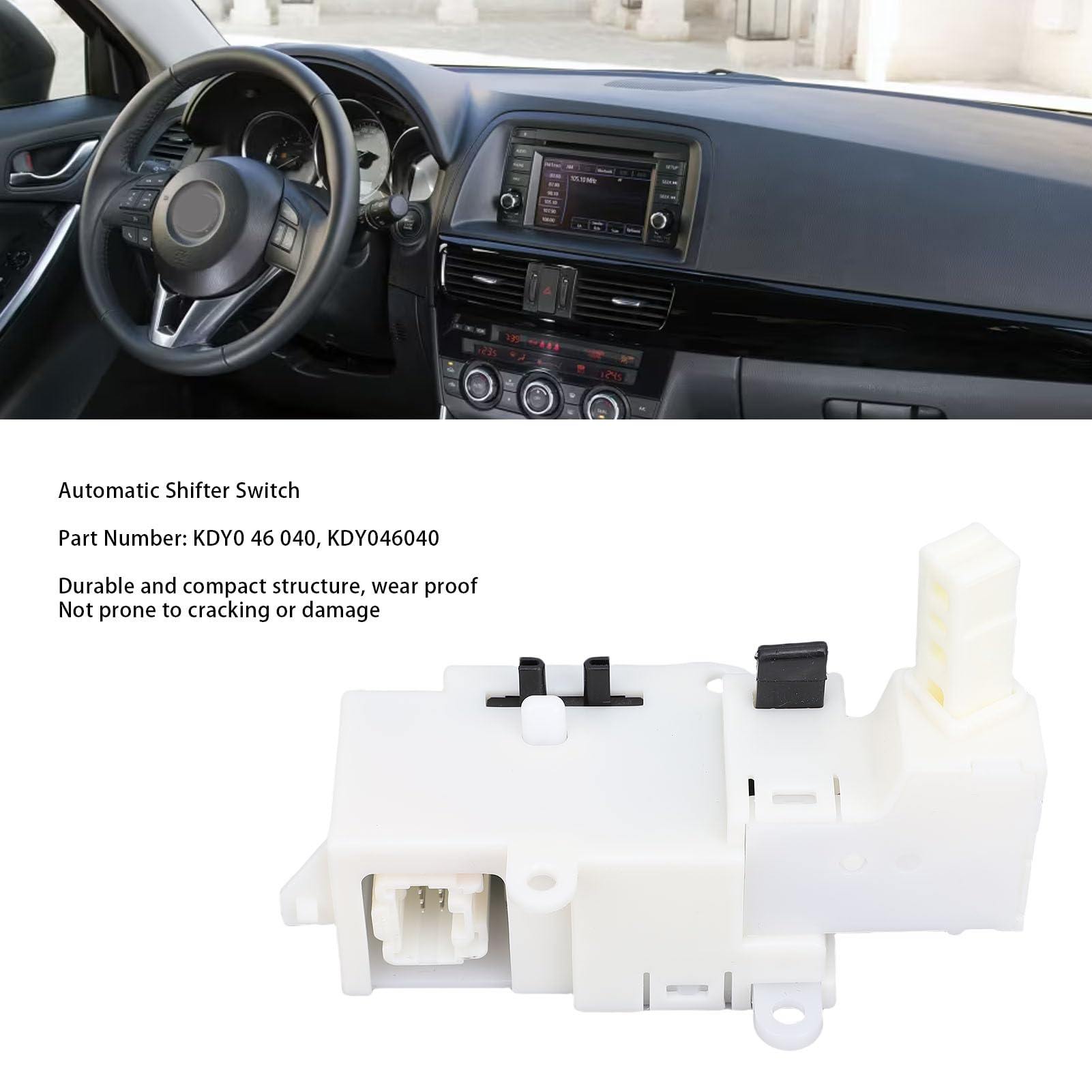 ciciglow Interruttore del Cambio Automatico a 12 Pin con Viti, Interruttore del Cambio della Trasmissione Aggiornato, Sostituzione KDY046040 Compatibile con CX-5 6