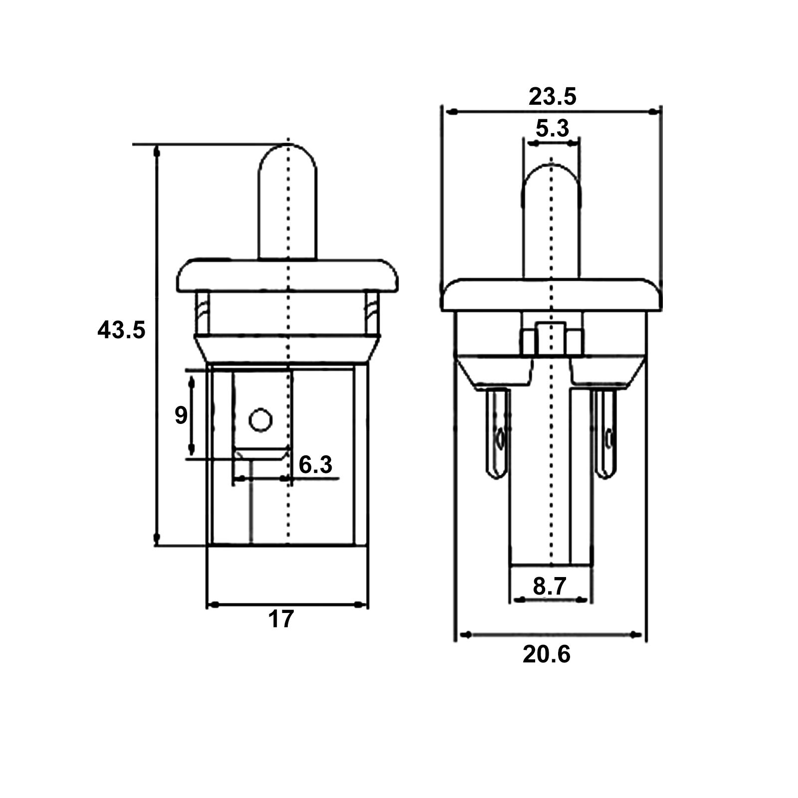 Larcele Refrigerator Door Light Switch Normally Closed 2 Pieces BXKG-02