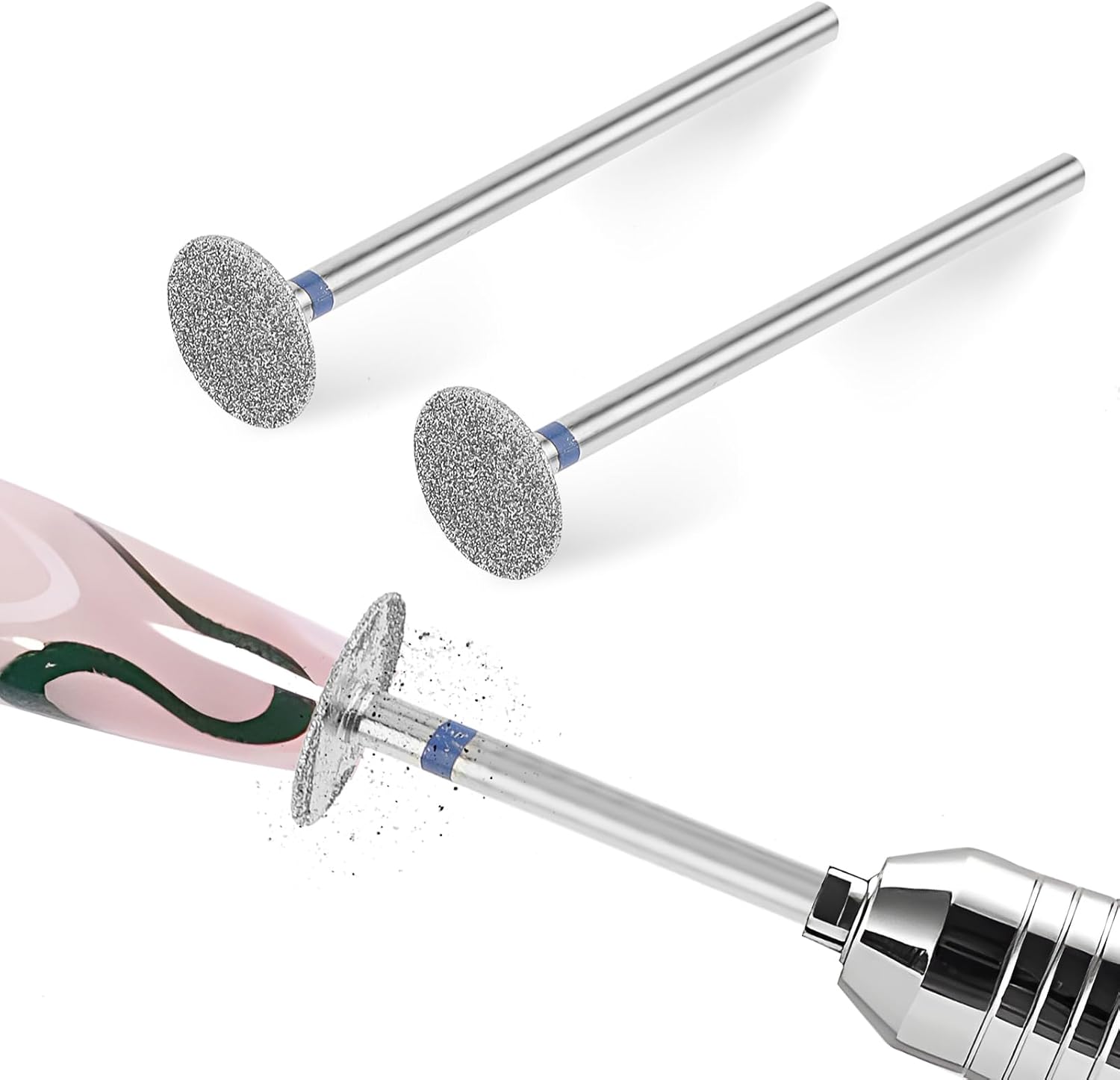 2 stuks platte nagelboorbits, zandschijf nagelboorbits, elektrische nagelboorbit, voetvijl, vervanging van hoofd voet, callus remover, pedicure benodigdheden, mini zandbanden voor manicure