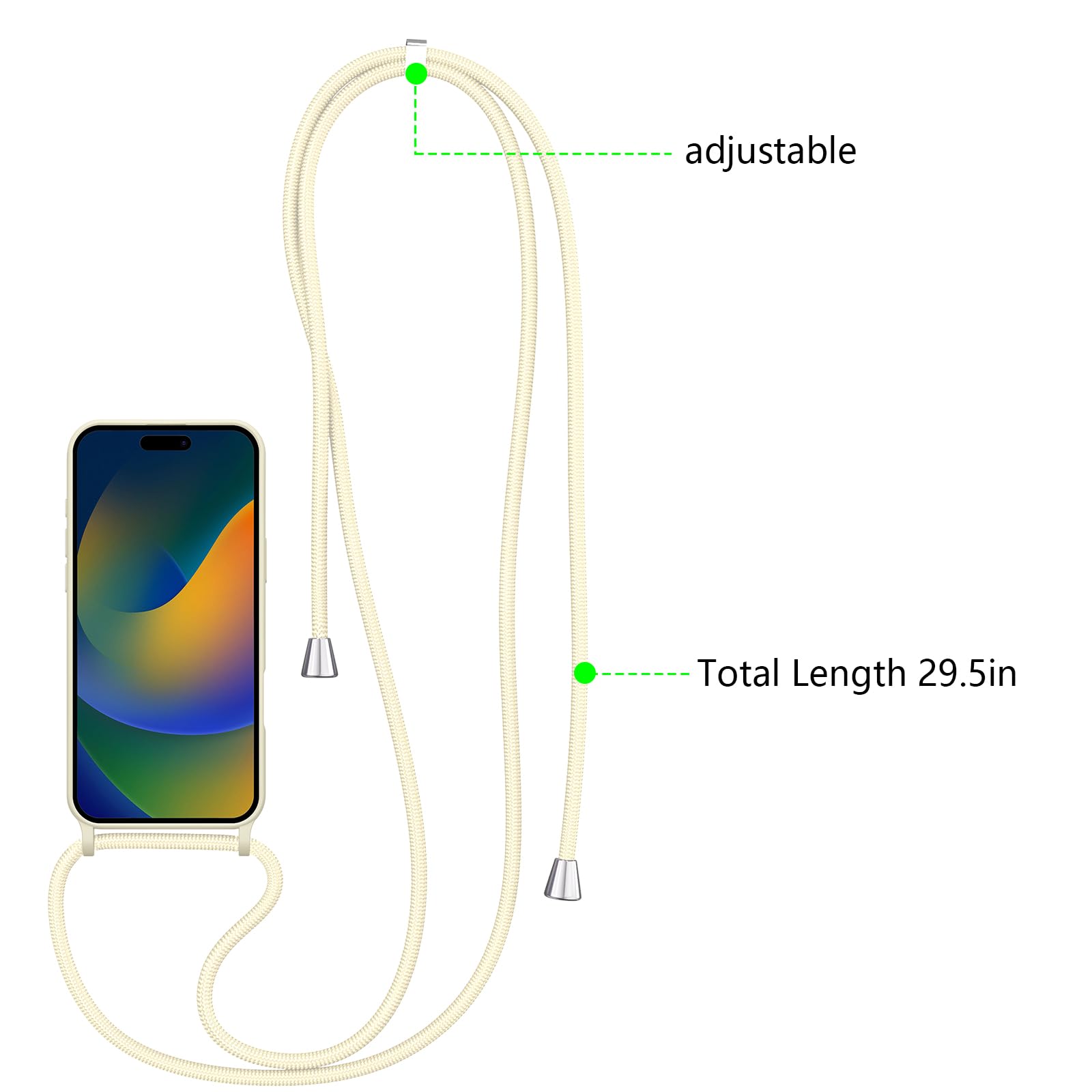 ZTOFERA Crossbody Lanyard Case for iPhone 16 Pro Max (6.9") - Image 3