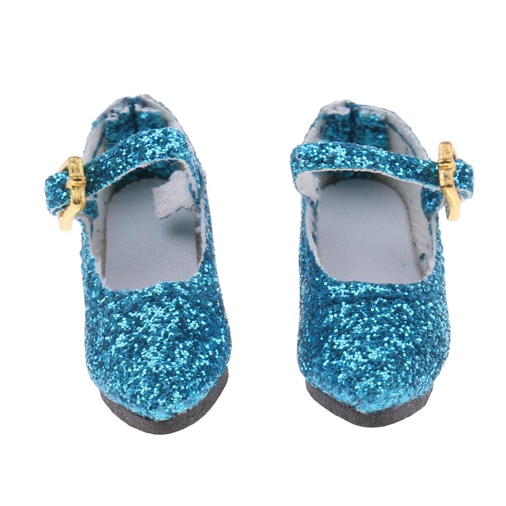ZOOMELLA Glittery Buckle Starp Shoes High Heel for 12'' Blythe Dolls Clothes Blue |Dolls & Bears | Dolls | By Brand Company Character | Blythe-image-24