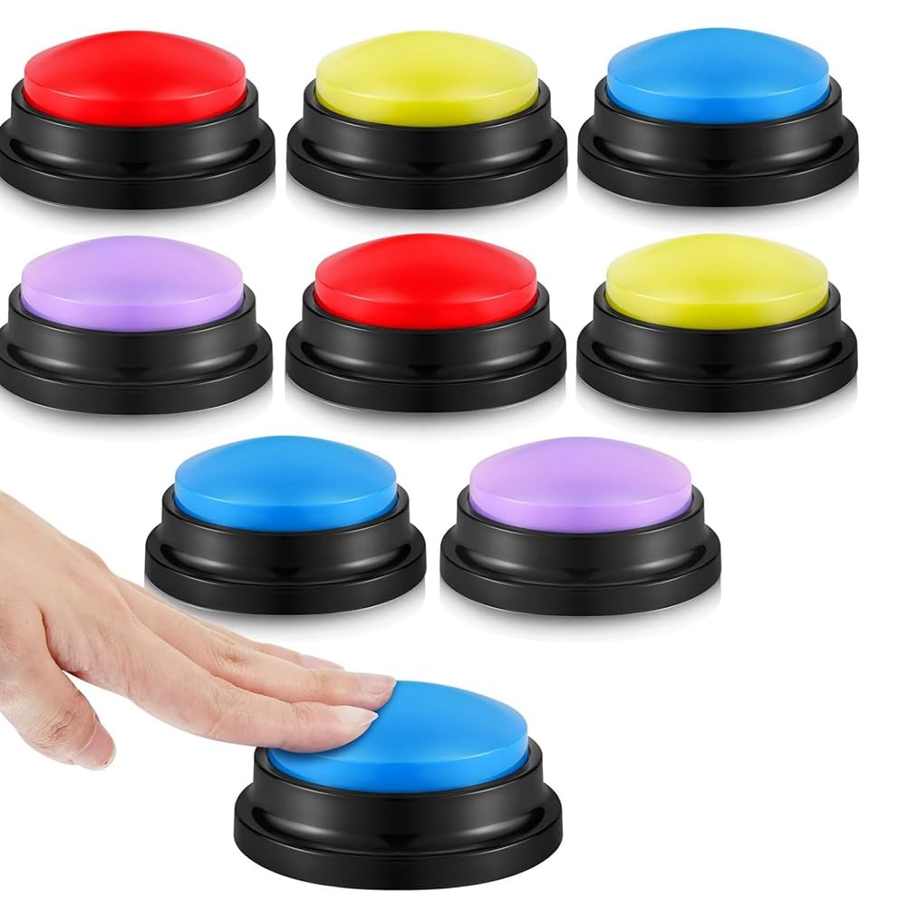 Bouton Buzzer De Jeu, Bouton Sonnerie Sonore, Bouton De Réponse Rapide 4 Pièces Pour Game Show - Buzzer De Jeu De Nuit En Famille Pour Débats, Votes Et Hypothèses En Classe