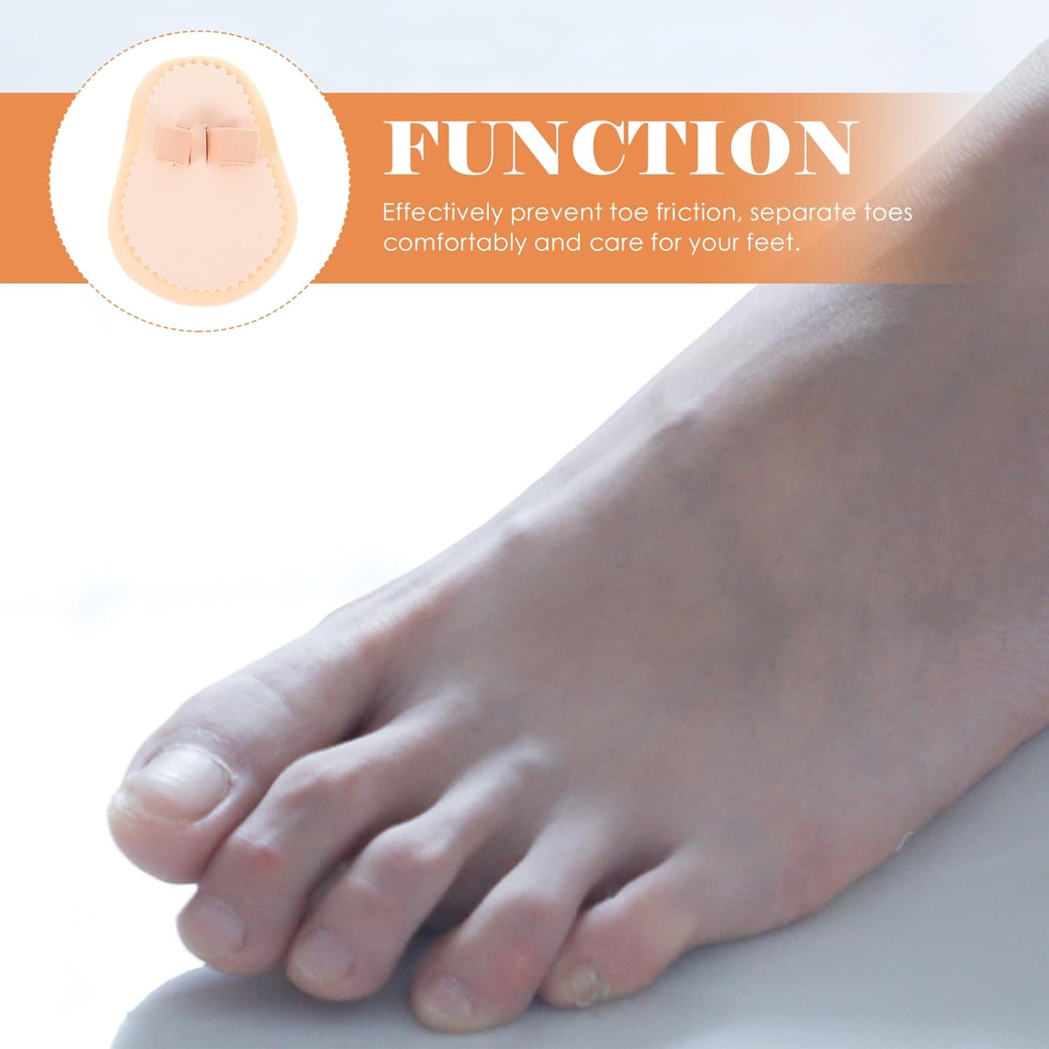 4pcs Toe Separators for Hallux Elastic Forefoot Pads for Bunion Relief Malleable Gel Toe Straighteners Unisex Foot Protector for Comfort