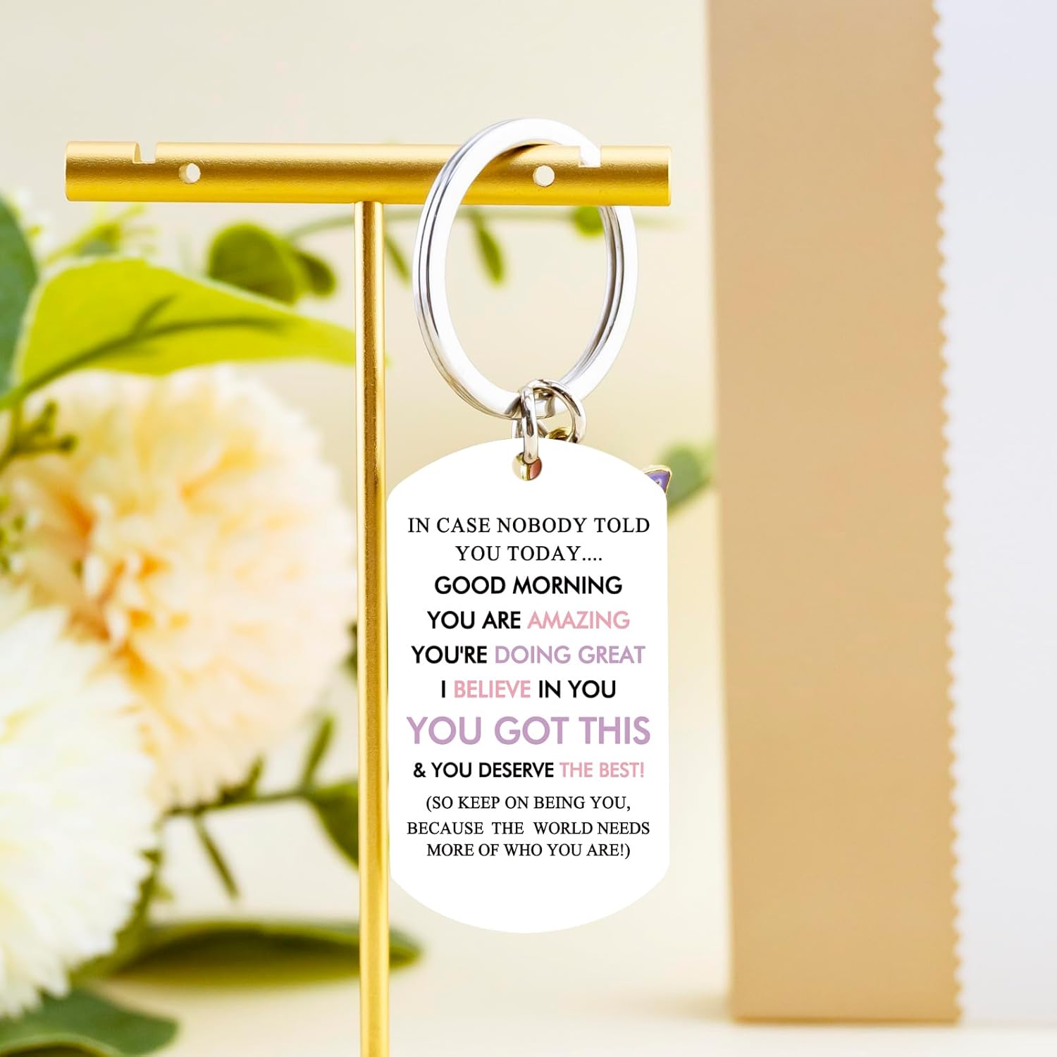 Inspirational Gifts for Women Motivational Keychain for Friends Teen Girls Encouragement Gift for Daughter Sister Coworkers Birthday Ideas Gift Charm Butterfly Keychain - Image 5