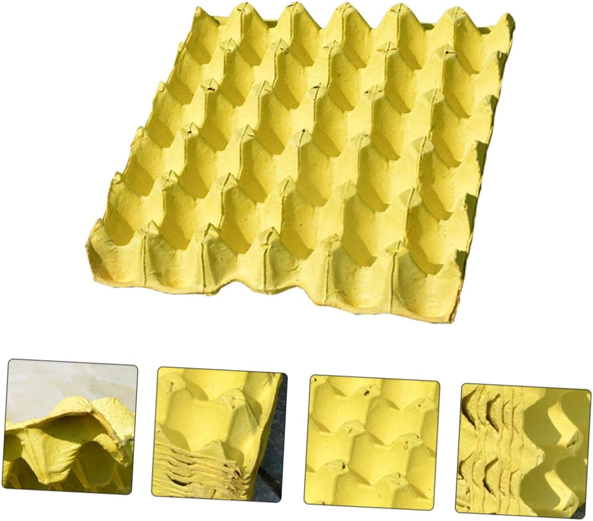 10pcs Egg Organizer Durable Egg Storage Containers for Refrigeration Simple Design for Modern Homes Yellow Color