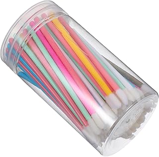 WOONEKY 100 Pçs Balde Escova De Lábios Escova De Mistura De Lábios Escova De Bálsamo Labial Batom Gloss Varinhas Ferramentas De Cílios Escova De Delineador De Lábios Mini Escova De Lábios