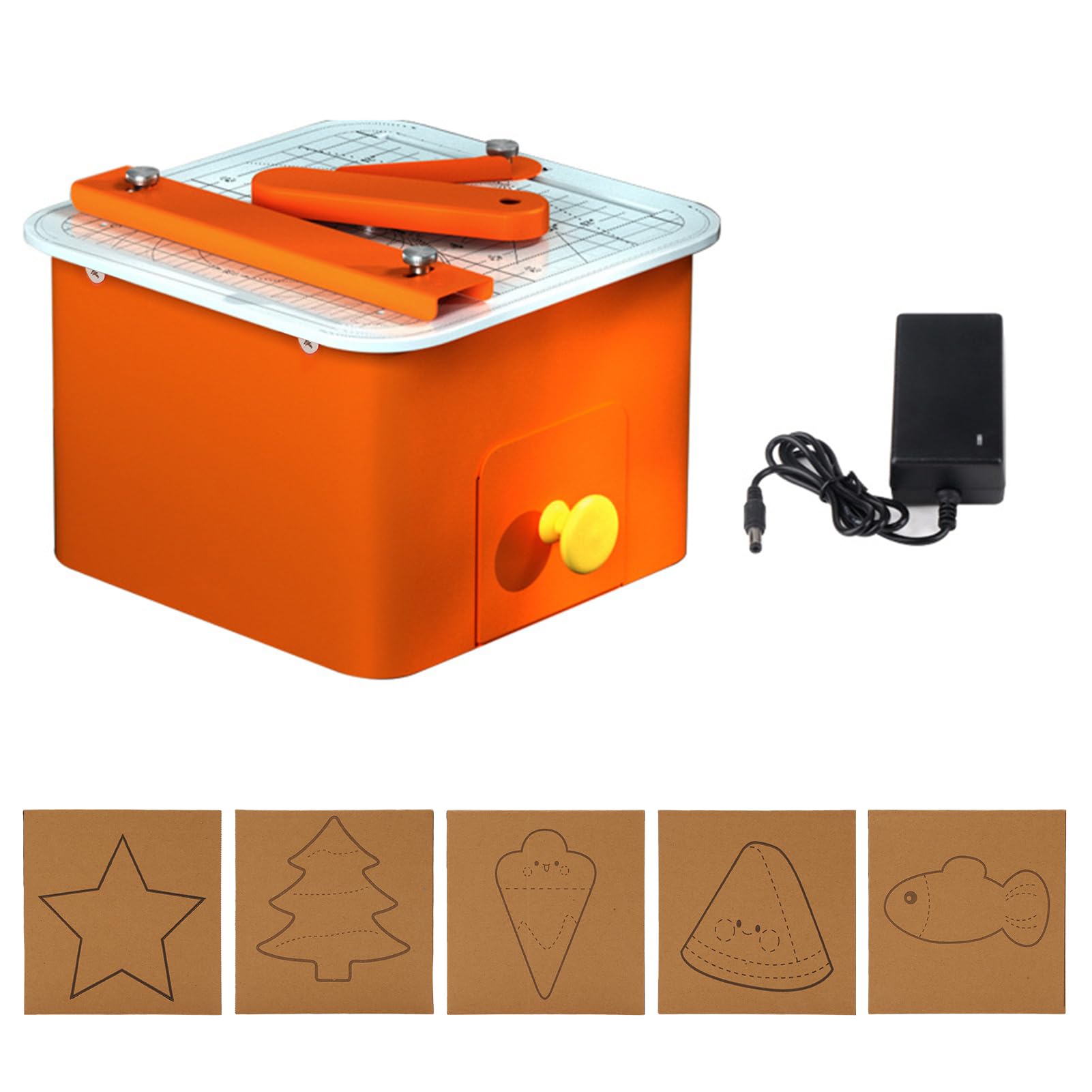 Asixxsix Coupe carton sûre pour enfants âges 5+, Machine de coupe de papier 45W jouet éducatif avec structure de cachée et commutateur sûr pour les (Version standard du -carton Prise UE 100-240V)