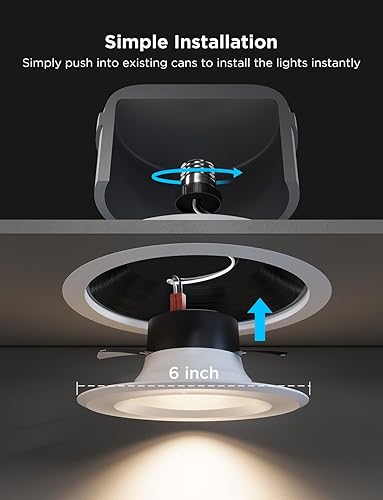 Miniatura 8 de Govee Envisual - Retroiluminación LED para TV con cámara, paquete de iluminación empotrada inteligente de 6 pulgadas, 1000 lúmenes, paquete de 4