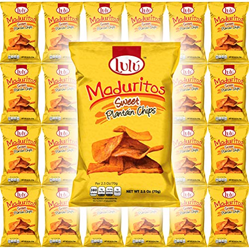 LULU Maduritos Sweet Plantain Chips, Gluten-Free, 2.5oz Bag (Pack of