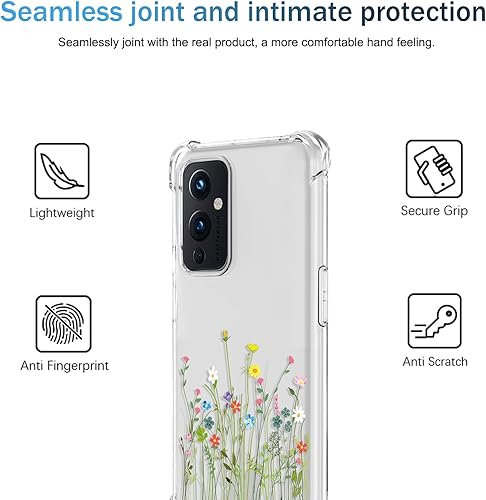 Miniatura 10 de OEURVQO Funda transparente para OnePlus 10 Pro, transparente, colorida, delgada, suave, TPU a prueba de golpes, antiarañazos, funda protectora para