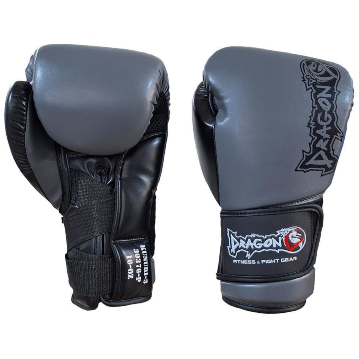 Kunuri Boxhandschuhe aus hochwertigem Kunstleder Muay Thai & Kickboxen Handschuhe für Damen, Herren & Kinder – Ideal für Boxsack, Sparring & MMA – Schwarz 10-12-14 Oz