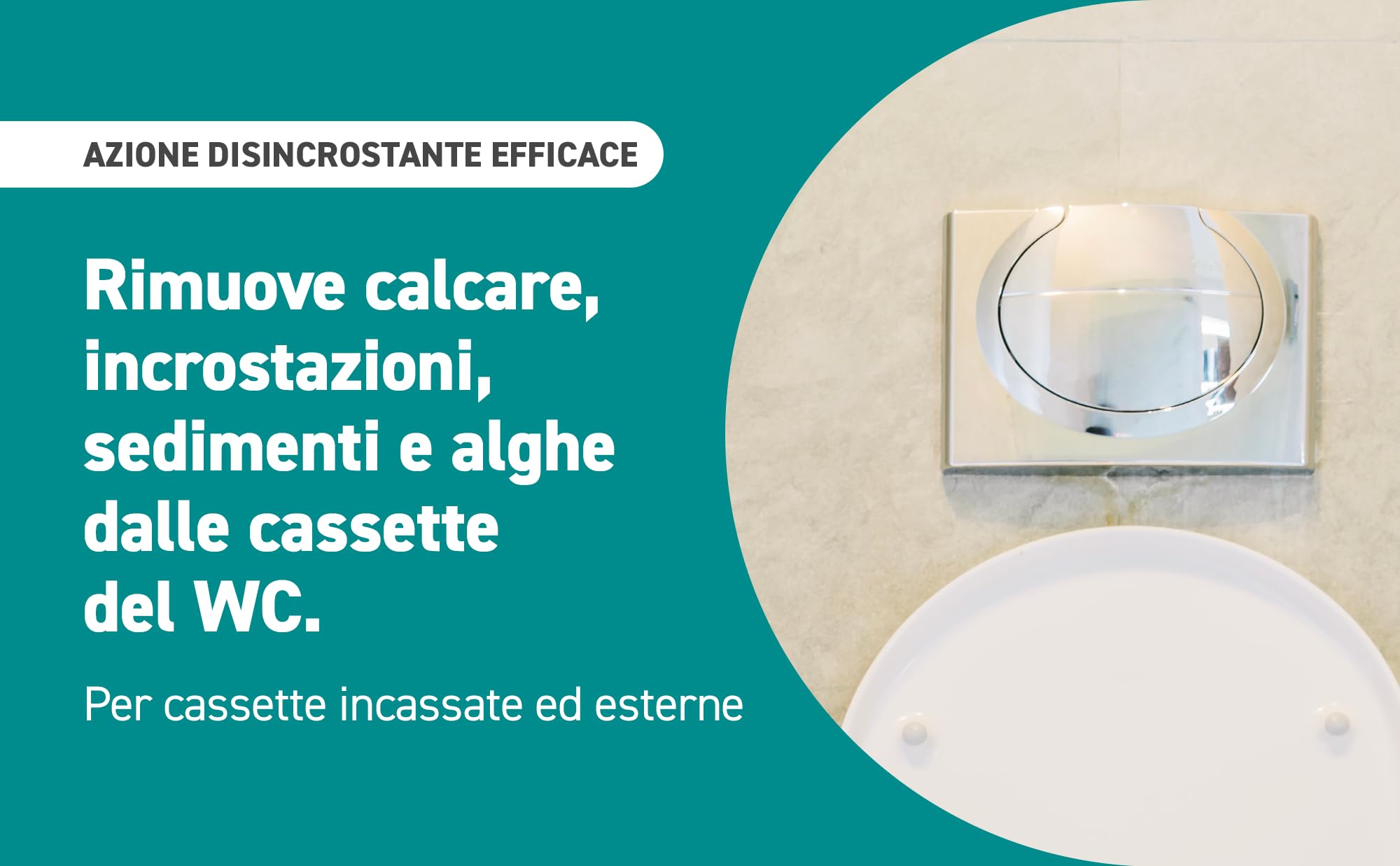 Disincrostante Anticalcare per Cassetta WC CalcOut, Effetto Rapido, Sicuro per Plastiche e Gomme, Trattamento Economico, Made in Italy, 1L (2)