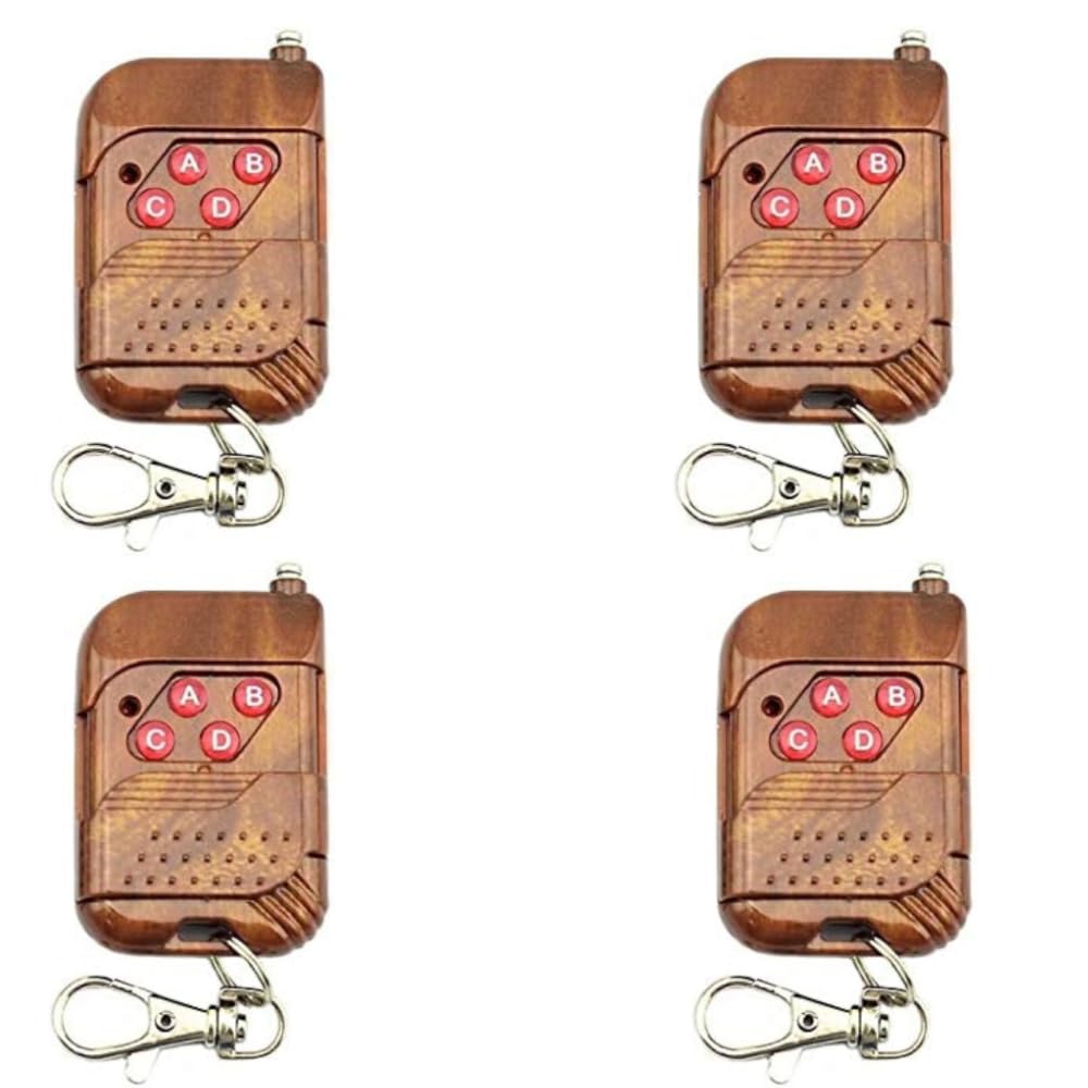 R&D 4 Channel Wireless RF Remote Control 433MHz, Pack of 4 | Four Button Transmitter, Key Fob for RF Receiver, Home Automation, Gate, Alarm & DIY Electronics-image-2