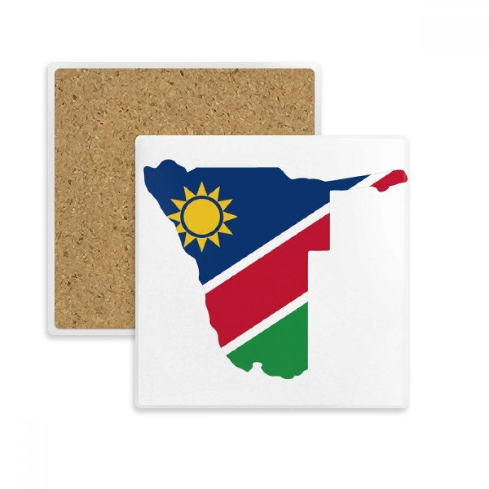 Coaster carte de la Namibie en pierre absorbante dessous de verre