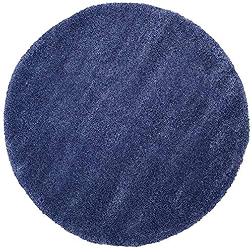 Image of CD Carpet Anti Slip Shaggy Fluffy Fur Rugs and Carpet for Living Room Bedroom Kids Room Plain Circle Carpets for Home with 2 Inch Thickness (Color Neavy Blue Size 12x12 Feet Round)