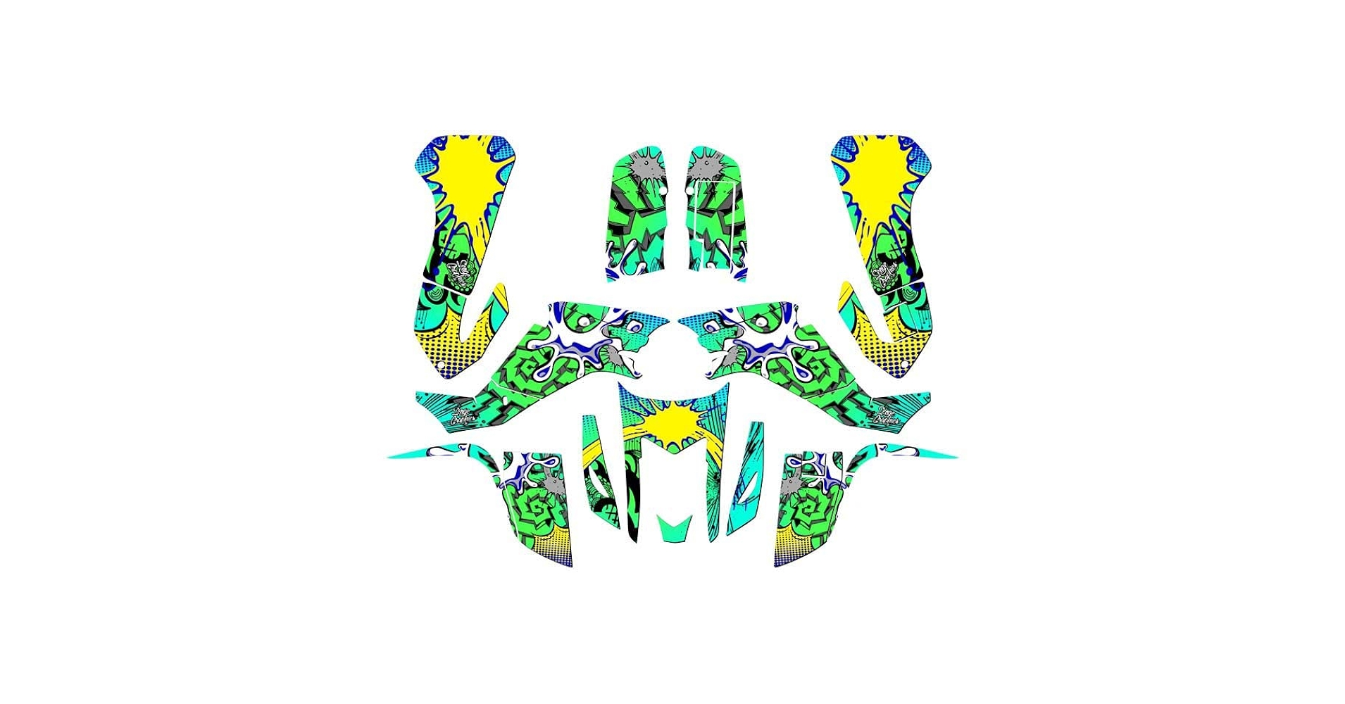 Amazon.com: All Years KFX 400 Zany Teal Senge Graphics Kit